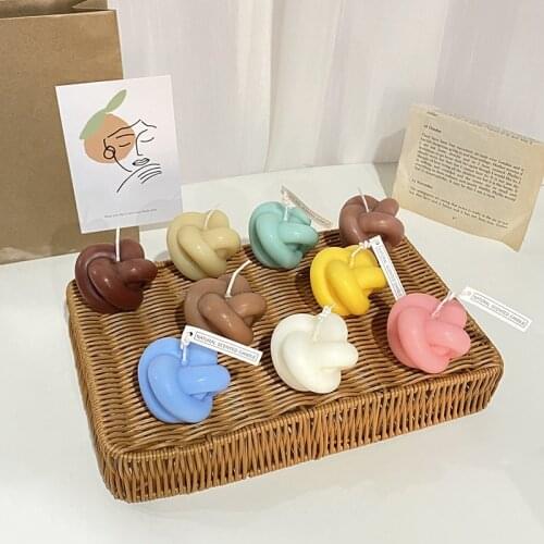 Creative Ins Style Candle Home Decoration Candle Rubiks Cube Knot Candle Twist Ball Colored Ball Candle Festival Gift