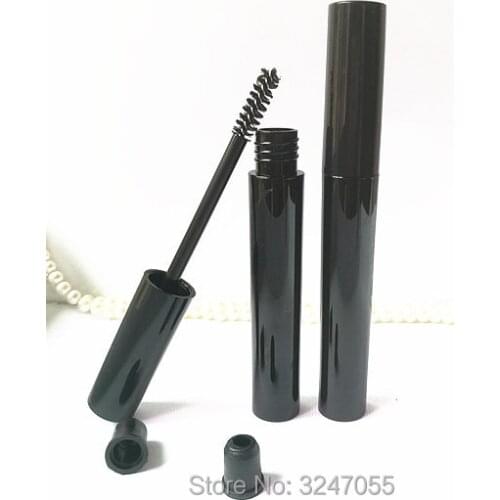 3ML 50pcs/lot Empty Black Mascara Tube, DIY Plastic Cosmetic Eyelash Cream Refillable Container, Top Grade Women Eye Beauty Tool