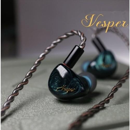 QOA Vesper 1BA+1DD Hybrid DriverIn In Ear Earphone HIFI DJ Monitor Earphone Earbuds Headset With Detachable Cable