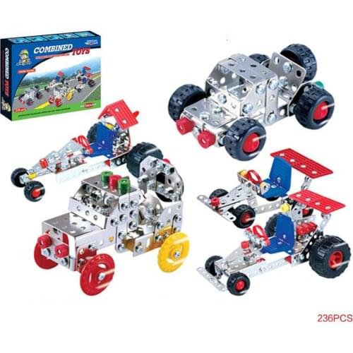 Metal alloy truck automobile race assembly toy