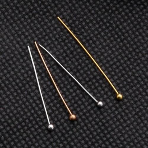 High Quality 300-1000Pcs/lot Multi Size Copper Silver color Ball Head Pins Needles Jewelry Findings for DIY Vintage Crafts