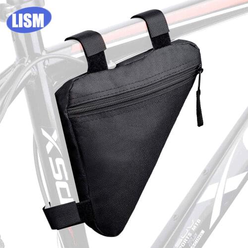LISM Bicycle Bag Tube Frame Handlebar Nylon Cycling Bags Triangle Pouch Frame Holder bag Phone Holder for Bicycle