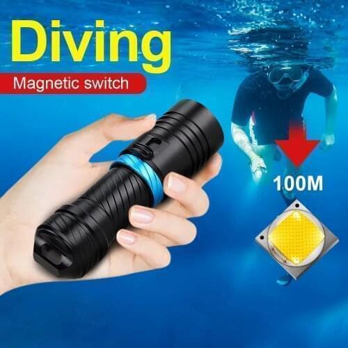 Diving L2 LED Flashlight Dive 200M Waterproof Underwater Camping Lanterna Powerful Torch Lamp Stepless Dimming By 18650 26650