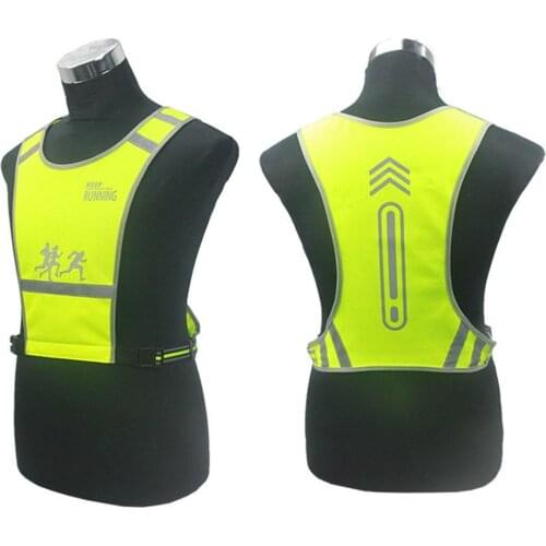 Night Running Reflective Vest Adjustable LED Luminous W4X0 Outdoor Running Sports Vest Night Night Cycling E3O7
