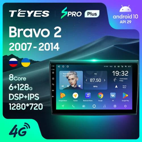 TEYES SPRO Plus For Fiat Bravo 198 2 II 2007 - 2014 Car Radio Multimedia Video Player Navigation GPS Android 10 No 2din 2 din dvd