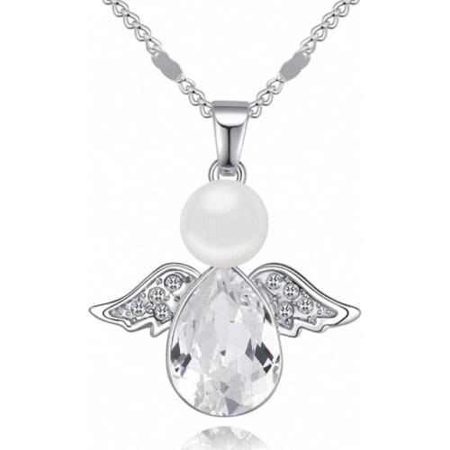 TRACYSWING 5 Colors Real Rose Gold Color Austrian Crystals Sweater pendant necklace for women monkey style #TW133298