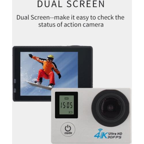 4K HD waterproof front and rear dual display with remote control WIFI outdoor 170 ° sports camera DV diving aerial photography