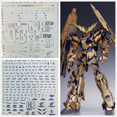 D.L high quality Magic color Decal water paste For Bandai PG 1/60 RX-0 Unicorn Gundam 03 Phenex DL034