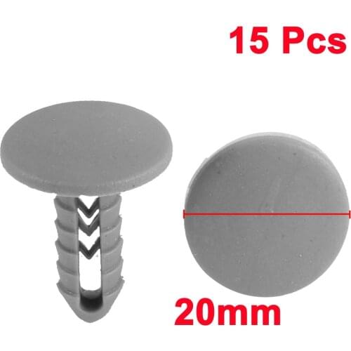 X Autohaux 15 Pcs 8Mm Hole Gray Plastic Rivet Interior Trim Panel Retainer Clips For Iveco