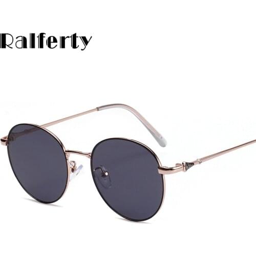 Ralferty Steampunk Sunglasses Women Round Metal Frame Sun Glasses Vintage Shades For Women w2030