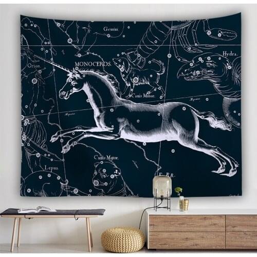 Star signs of the zodiac painting decorative art tapestry Wall Hanging home decor curtain cloth blanket paintings vintage art