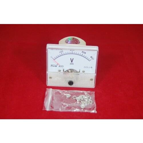 1pc DC 0-400V Analog Voltmeter Panel Voltage Meter 85C1 56*64mm directly connect No need Shunt