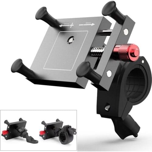 1pcs Adjustable Motorcycle Rearview Mirror/Handlebar Mount Mobile Phone Holder Solid Durable Phone Holder