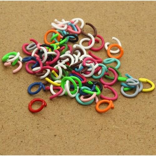 100pcs 9mm Colorful Opening Connector Ring For Bracelet Bead Choker Necklace Earrings Keychain Base Jewelry Findings Accessory
