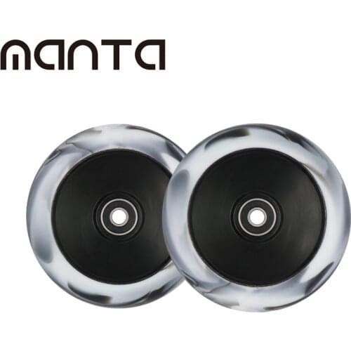 110mm Scooter Wheels With Mixed Color PU Aluminum Alloy Hollow Core For Stunt Trottinette Roues 2pcs/Set Manta Pro Scoo