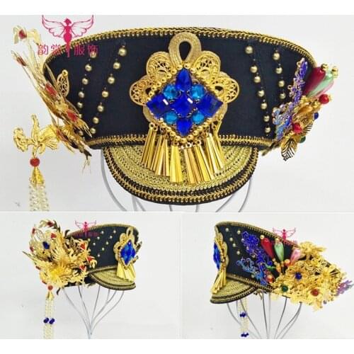 4 Designs Blue Hair Tiara Qing Dynasty Princess Empress Qitou Dianzi for TV Play Legend of Zhenhuan Cosplay Hair Accessory