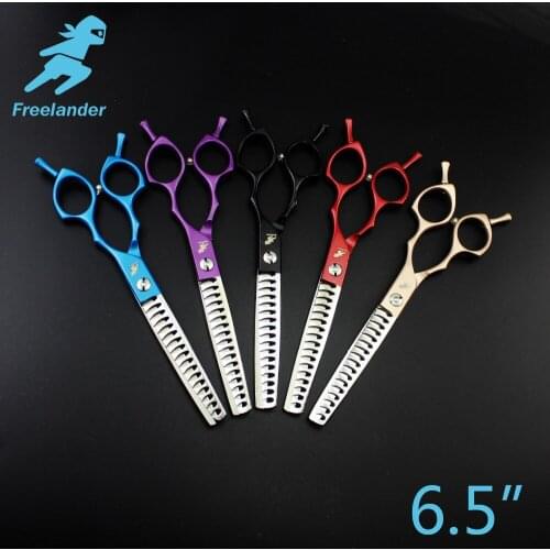 "440C Pet Scissors with Bag Dog Tesoura Cat Pet Grooming Scissors Thinning Professional Japan 6.5inch Stainless Steel Type Teeth