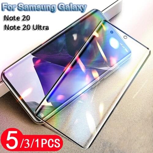 5/3/1Pcs 9D for Samsung Galaxy note 8 9 10 pro 20 Ultra s7 edge s8 s9 plus s10 lite s10e s20 FE tempered glass screen protector