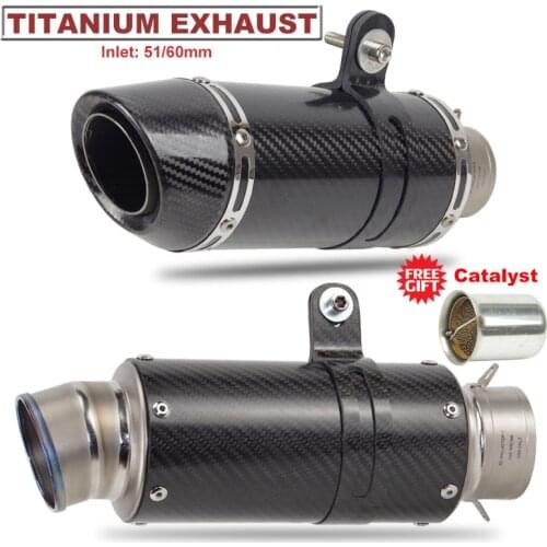 Free Shipping Motorcycle Exhaust Muffler Carbon Titanium Escape Moto DB Killer Catalyst For Honda CBR1000RR s1000RR Z900 GY6 R6