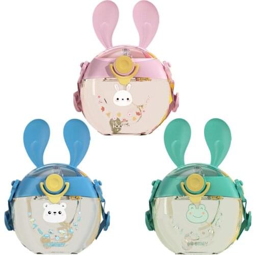 330ml Baby Feeding Cup With Straw Children Learn Feeding Drinking Bottle Kids Training Cup With Straw High Quality BPA Free