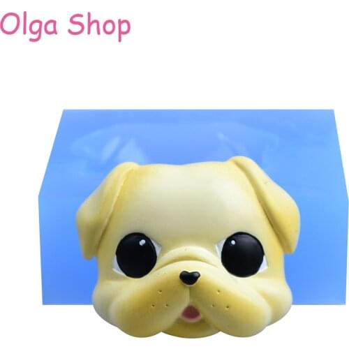 DYL749 Dog Silicone Mold Animal Mold Candy Chocolate Fondant Cake Decorating Craft Resin Pendant Jewelry Making Brooch Mould