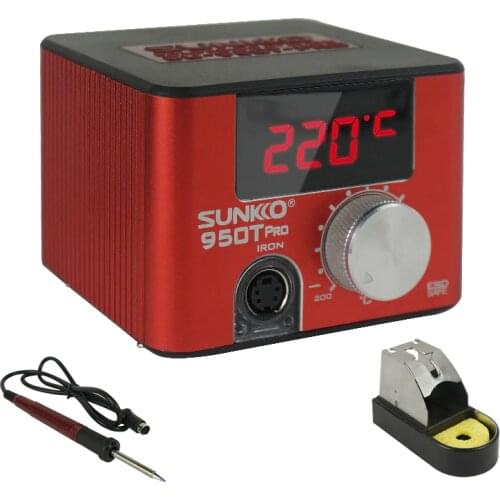 SUNKKO 950T Pro 75W Electric Soldering Iron Adjustable Temperature Soldering Station Tips Welding Solder Tools