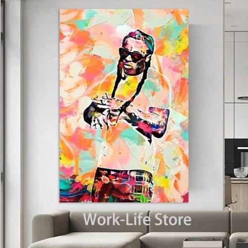 Lil Wayne Watercolor Art Canvas Oil Painting Posters and Prints Canvas Wall Art Picture For Home Room Decor