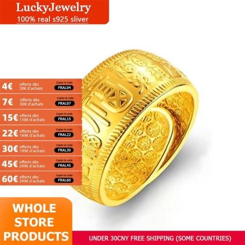 Luxury14K Yellow Gold Ring For Men Women Opening Adjustale Round Rings Wedding Engagement Party Birthday Fine Jewelry Gifts