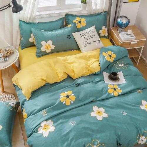 Comfort Home Textile Cyan Cute Cat Kitty Duvet Cover Pillow Case Bed Sheet Boy Kid Teen Girl Bedding Linens Set King Queen Twin