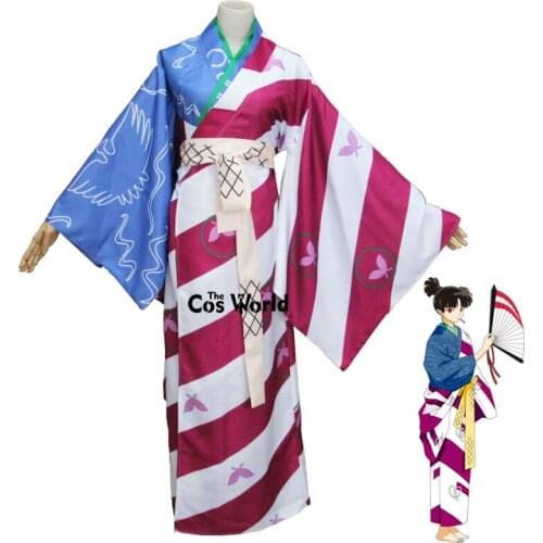 Inuyasha Kagura Kimono Outfit Anime Cosplay Costumes