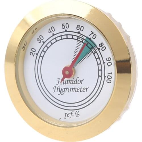 P82C 43MM Mini Household Guitar Case Cigar Hygrometer Cigar Hygrometer High Precision Moisture Meter Tobacco Humidor