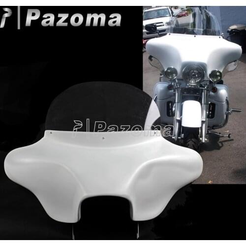 White Transparent Windshield Detachable 6x9 Speakers Batwing Fairing Headlight Cowl Deflector For Harley Touring Road King FLHR
