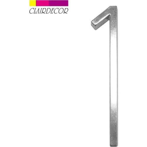 5 in Satin Nicke Modern House Number Hotel Home Door Number Outdoor Address Plaque Zinc Alloy Number for House Address Sign #1