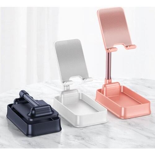 Mini Portable Foldable Desktop Mobile Phone Tablet Storage Container Bracket