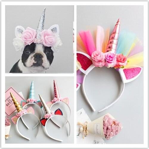 Dog Grooming Glitter Dream Dog Hair Headband Hair Accessories Birthday Makeup Party Personality Pet Hair Accessories