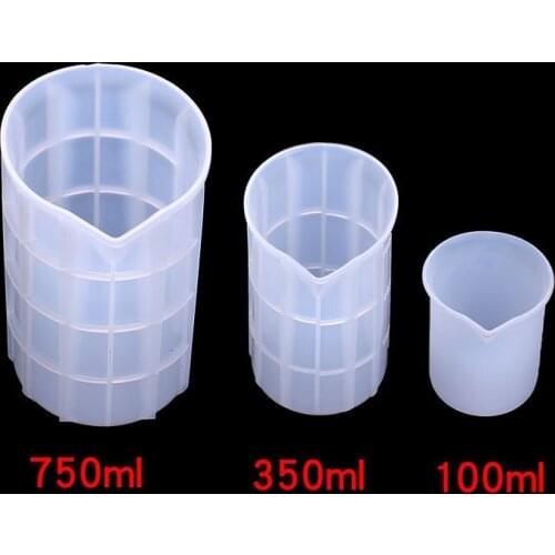 DIY crystal drop silicone mold volume cup 750ml with scale 19042