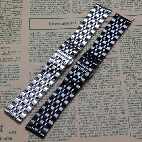 20mm 22mm 23mm 24mm Black Mens Watch Band Stainless Steel Bracelets Watchbands bracelet fashion watches accessories for men lady