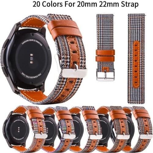 Fabric Leather Strap for HUAWEI WATCH GT 2 Pro GT2 46mm 42mm Band for HONOR Magic / MagicWatch 2 20mm 22mm Watchband Accessories