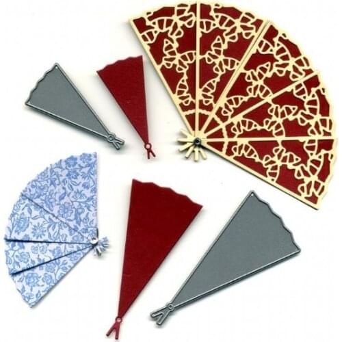 Folding Fan Metal Cutting Dies Stencil for DIY Scrapbooking Photo Album Embossing Paper Cards Decor Crafts 2019