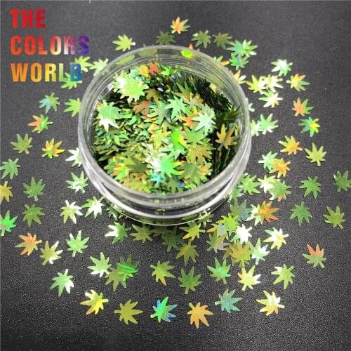 TCT-478 Weed SequinsLeaves Pot Leaves 6MM Nails Glitter Nails Art Decoration Body Glitter Tumblers Crafts Festival Accessories