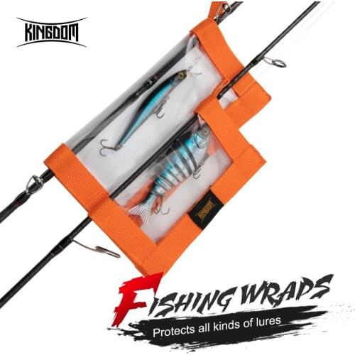 Kingdom Fishing Lure Bag Keeps baits Safe Waterproof Durable Fixed Bait Hooks Lines Easy to Carry 2 Sizes PVC lures Wrap bags