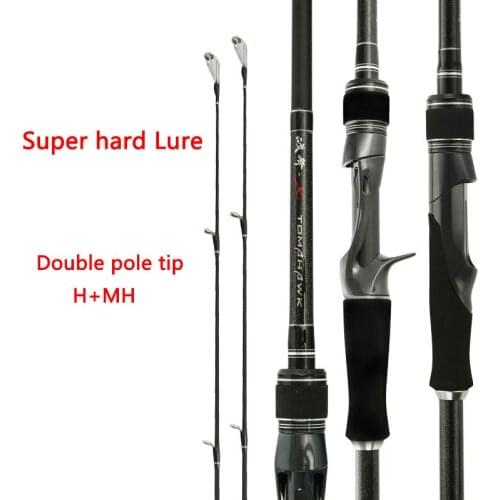 Super Hard Straight Handle Gun Handle Luya Rod Carbon MH H Double Rod Micro Fishing Rod Light Thunder Black Fishing Rod Fishings
