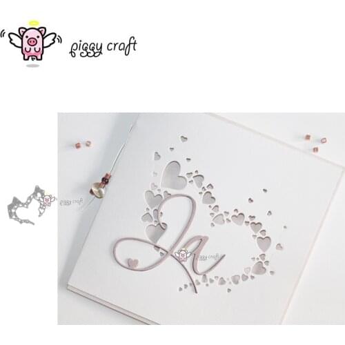 Piggy Craft metal cutting dies cut die mold Love heart shape strip Scrapbook paper craft album card punch knife art cutter die