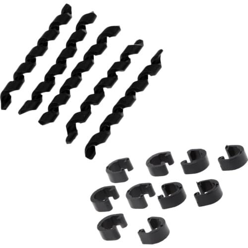 Bike Cable Rubber Guide Sheath Protector + Bicycle C-Clip Road Mountain MTB Bike Cable Housing Hose Guide