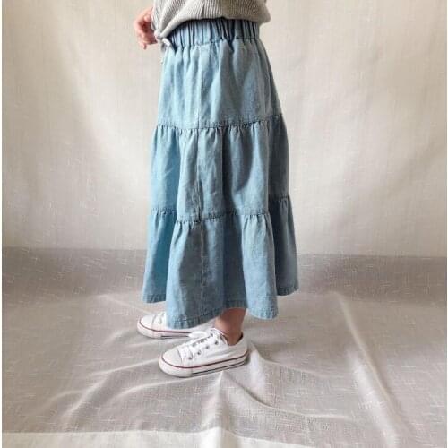 2020 New Style Girls Denim Skirt Summer Fashion Girls Skirts 2-8t QA96