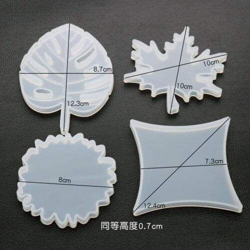 1PC New Maple Leaf Silicone Molds Palm Epoxy Resin Molds Casting Coaster DIY Coasters Mould Jewelry Making Tools Clay Molds