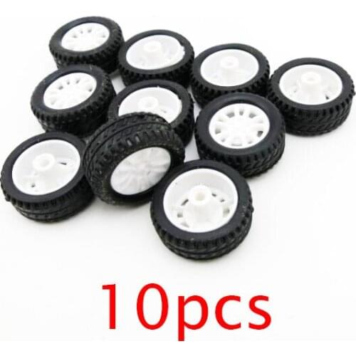 10PCS DIY Car Model Tires Diameter 20mm Hole 1.9mm Rubber Tires Small Tyres For Car Model Spare Parts