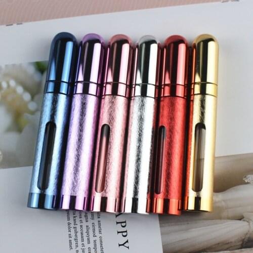 12pcs/lot Top Quality Aluminum Glass Bottle 12ml Metal Refillable Perfume Atomizers Portable Spray Empty Fragrance Atomizers