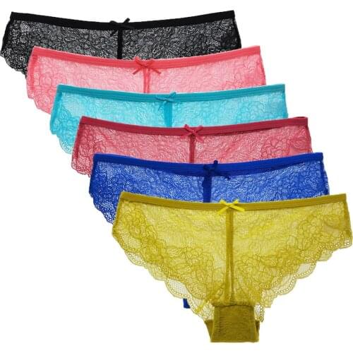 12Pcs/Set Sexy Lace Panties Women Fashion Cozy Lingerie Tempting Briefs High Quality Womens Underpant Intimates Underwear