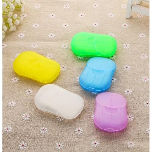 20PCS/Boxes Disposable Multifunctional Aroma Soap Paper Travel Fragrant Foam Small Soap Sheets Scented Slice Sheets Portable